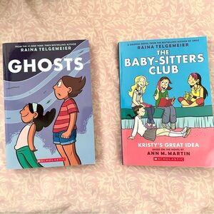 Set of two Rania Telgmeier books, “The Baby-Sitters Club” and “Ghosts”